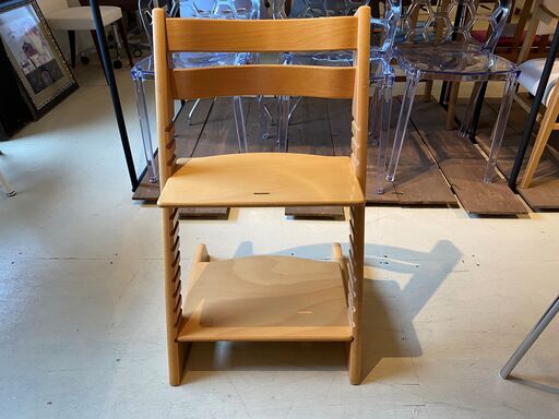 ストッケ STOKKE トリップトラップ TRIPP TRAPP チェア 椅子 木製 茶 中古品