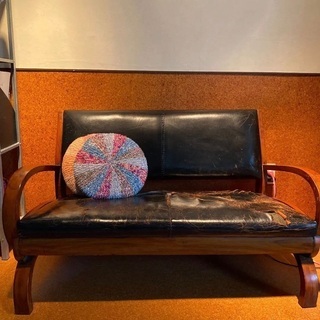 バリ家具　レザーソファー