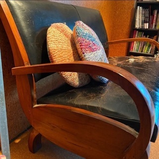 バリ家具　レザーソファーの画像