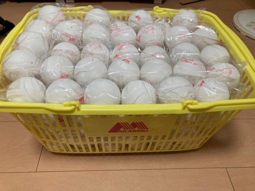 ★10月購入 新品★ソフトテニス アカエム公認球 10ダース(120球)カゴ付き