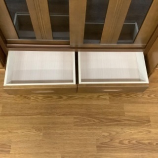 【トレファク南浦和】　書棚　2枚扉　ダークブラウン