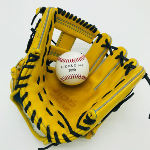 新品　限定　超レア　ATOMS アトムズ　グローブ　内野手　右投　硬式　イエロー