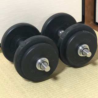 ◇ファイティングロード ダンベル 2セット プレート2.5㎏×4枚 1.25㎏×4枚 ダンベルシャフト×2 計25㎏の画像