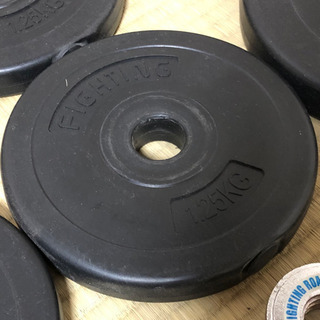 ◇ファイティングロード ダンベル 2セット プレート2.5㎏×4枚 1.25㎏×4枚 ダンベルシャフト×2 計25㎏の画像