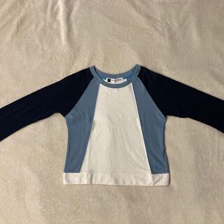 UNITED ARROWS購入品　7分袖トップス・ネイビー×水色...