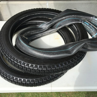 2.75-17 ハンターカブ 中古前後タイヤ＋チューブ 1台分の画像