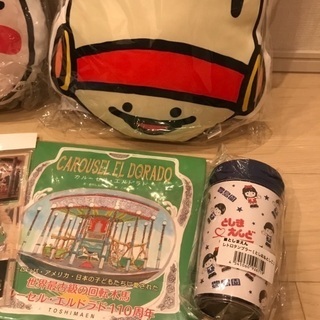 としまえん 豊島園 クッション タオル クリスタルスタンド 絵本 タンブラー 計6点セットの画像