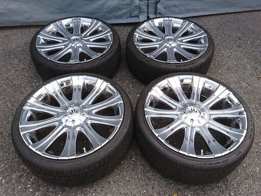 ～SOLD!!～【中古品】クリムソン マーテル レオン 20インチ 5-114.3/120 4本セット おまけタイヤつき ５穴 114.3/120