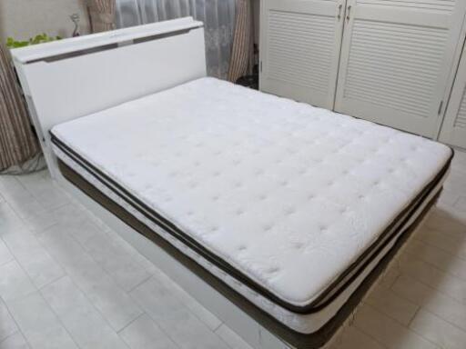Nitori ニトリ 総額 10万円 使用期間10ヶ月間 ダブルベット 良質マットレスNスリープ ハード H3-CR 白 引取限定