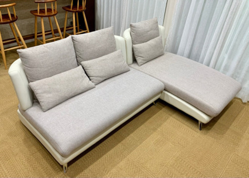 L型ローソファー(交換カバー2色付)