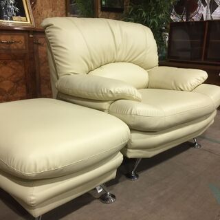 【愛品館市原店】 CHIFFON ２Ｐ＋１Ｐソファセット オットマン付 【管理ISF008484-104】の画像