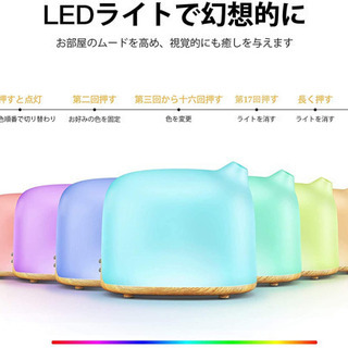     新発売 加湿器 アロマディフューザー 卓上 アロマ加湿器 超音波式加湿器 超静音 の画像