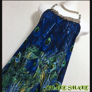 [美品✧SHAKESHAKE]アジアン チュニックドレスノースリ...