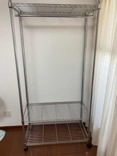 スチールラック　衣装掛け付き