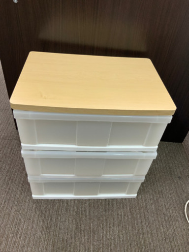 天板木製　クローゼット収納　三段★