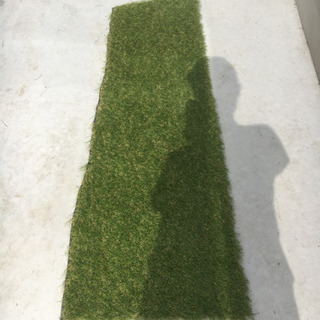 人工芝カット品端材2枚　長方形
