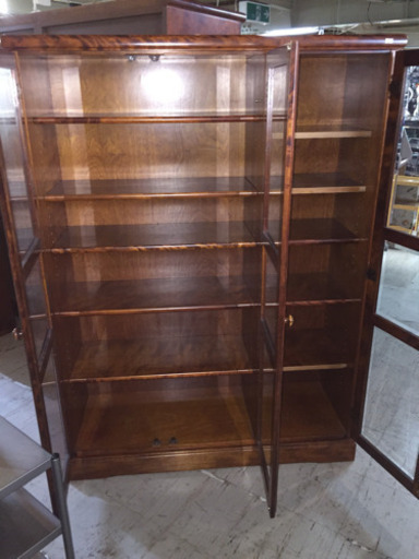 JF01119 長谷川家具 ガラス扉キャビネット