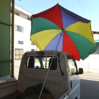 ビーチ キャンプ アウトドア レジャー 用品 日除け 傘 パラソル 大きめ サイズ 無料の画像