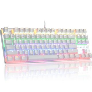  87キー メカニカルキーボード 青軸 ゲーミングキーボード 1...