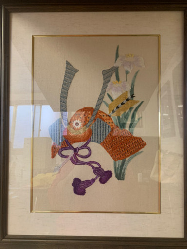 フランス刺繍（カブト）