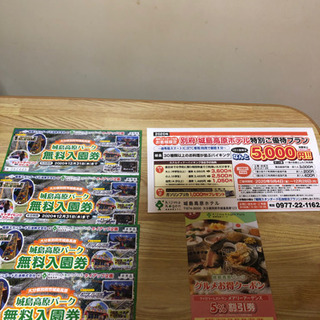 （お取引中）城島高原パーク無料入園券4名様