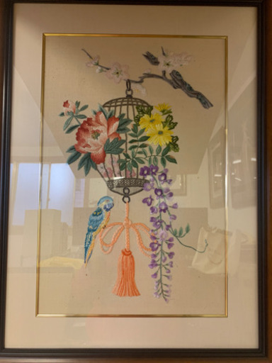 フランス刺繍（花と鳥）