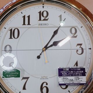SEIKO 掛け時計 ウエーブシンフォニー 電波時計 ツイン・パ からくり RE559Bの画像