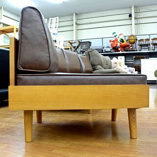 unico ALBERO カバーリングソファ レザー調 1シーター