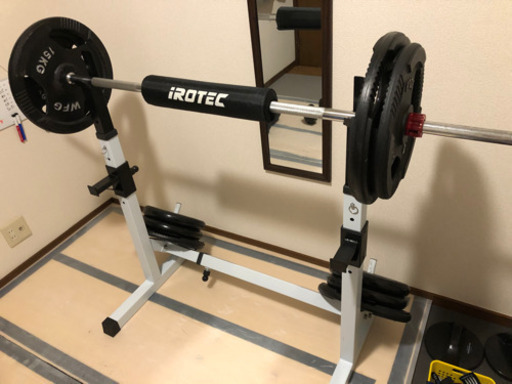 筋トレグッズ　バーベルセット、バーベルスタンド