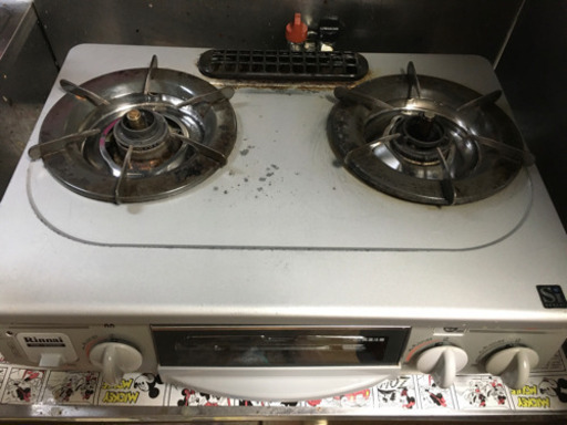 Rinnai ガスコンロ　(新品ミッキーマット付)