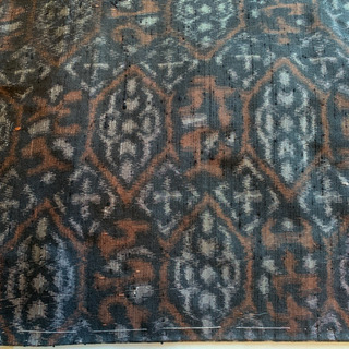 結城紬　アンサンブル　仕付け糸つき未使用の画像