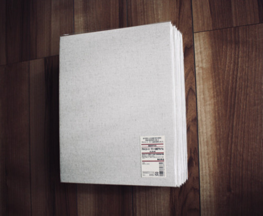 無印　綿麻増やせるアルミコートフリー台紙アルバム5冊&追加リフィル5冊