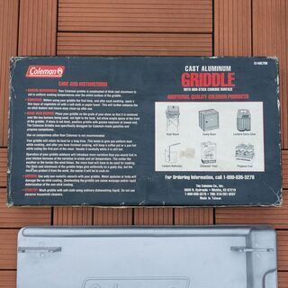 コールマン グリドル Coleman 5140C700 CAST ALUMINUM GRIDDLE (未使用)の画像