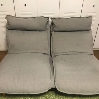 無印良品(MUJI)　ハイバックリクライニングソファー２シーターの画像