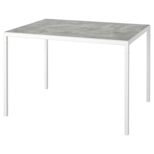 【美品】IKEA NYBODA リバーシブルテーブル(白)【お値下げ中】
