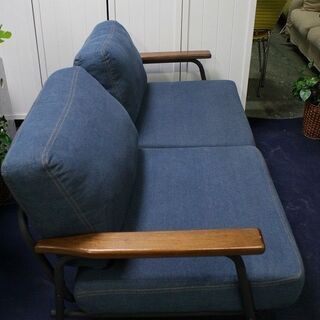 R2136) 東谷 ☆2人掛け サージ HS-755 ソファ 店頭取引大歓迎♪