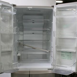 R2151) Panasonic ﾊﾟﾅｿﾆｯｸ　6ドア冷凍冷蔵庫　426L　ﾜﾝﾀﾞﾌﾙｵｰﾌﾟﾝ　NR-F430V-Nシャンパン 2015年製! 冷蔵庫 店頭取引大歓迎♪の画像
