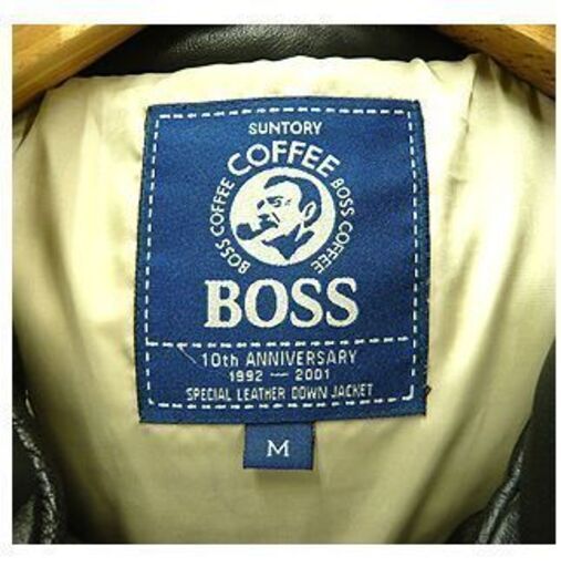 非売品【ボスジャン 10周年記念 Mサイズ】BOSS SUNTORY/サントリー ダウンジャケット 革ジャン 革ジャケット 札幌 西岡