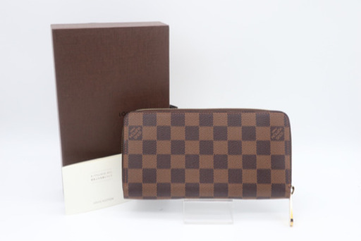 《LOUIS VUITTON/ダミエ ジッピーウォレット》Aランク ブラウン 美