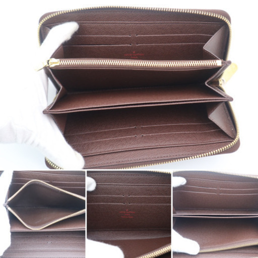 《LOUIS VUITTON/ダミエ ジッピーウォレット》Aランク ブラウン 美