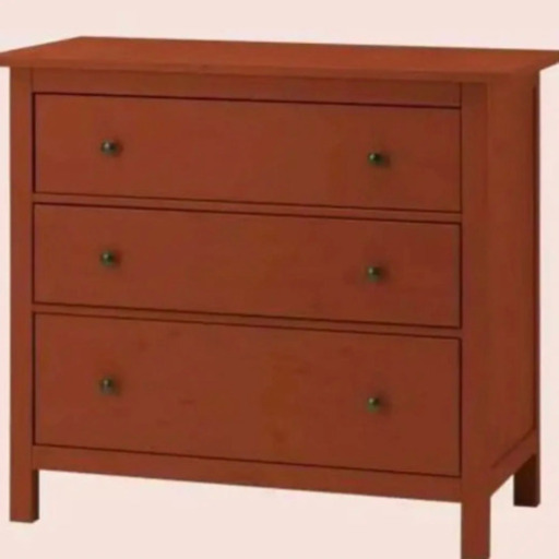 IKEA HEMNES ヘムネス 3段チェスト レッドブラウン