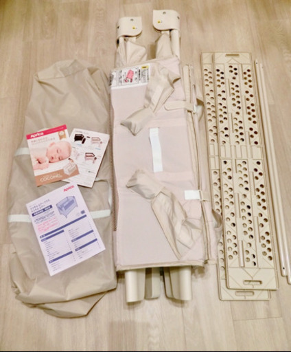 【美品】【問合わせ可】ココネルエアー ミルク アップリカ ベビーベッド