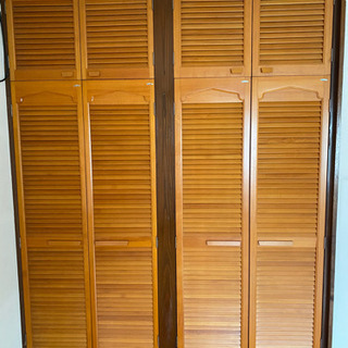 【受渡者決定】押入れ用扉、ガラリ両開き扉（2月に家を解体します。早い者勝ち）の画像