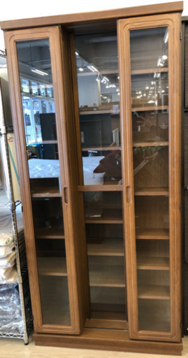 ＊生松工芸　書棚　スライド式