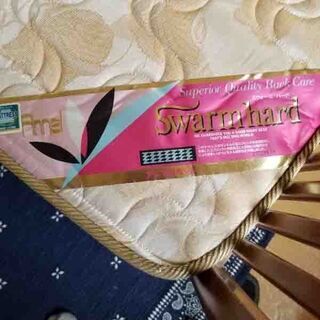 【￥5,500-】セミダブル ベッドセット　木製ベッドフレーム アンネルベッドマットレス 格安の画像