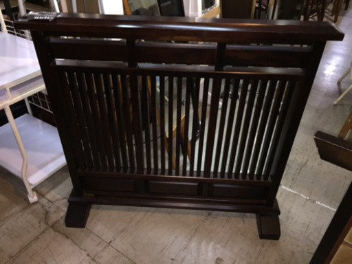 JF01158 北海道民芸家具 格子 衝立