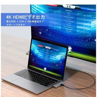 新品★ USB Type C ハブ 5in1 変換　急速充電 高速データ転送の画像