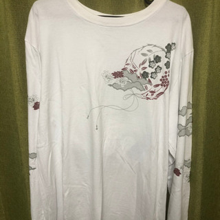 和柄　長袖Tシャツ　2