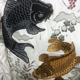 和柄　長袖Tシャツ　2の画像