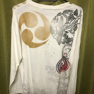 和柄　長袖Tシャツ　4の画像